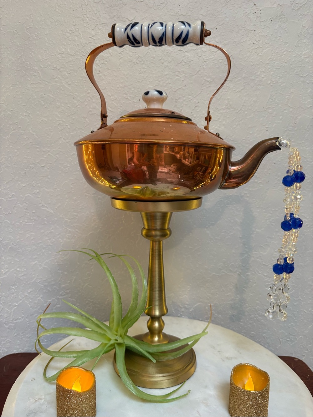 Vintage Copper Kettle Suncatcher